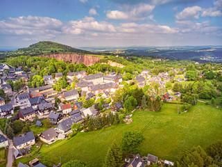 Health resort Altenberg in Saxony in spring