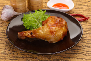 Roasted chicken leg