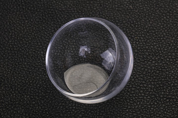 Empty glass bowl