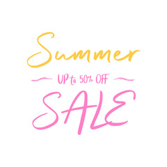 Summer Sale Text Typography Sign