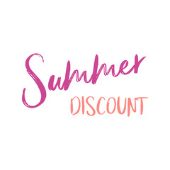 Summer Discount Text Typography Sign