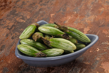 Green asian eggplant