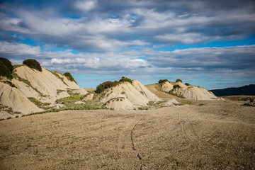 Badlands called calanchi. Landscape of Basilicata region. Matera province, Italy