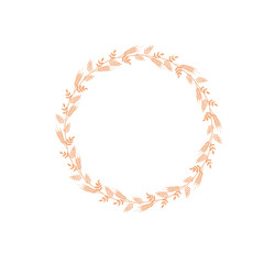 Wheat leaf Abstract Brush Wreath