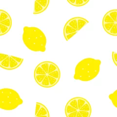 Tapeten Zitronen Zitrone nahtlose Muster Hintergrundtextur