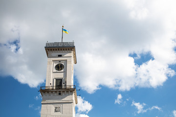 Closeup of Lviv city hall