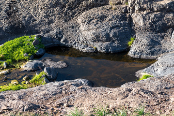 Mountain creek in the Argaga canyon, the Barranco de Argaga on the island of La Gomera
