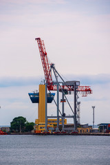 Cranes in the port