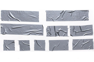 Strips of duct tape isolated