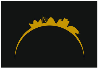 skyline of city valencia in spain