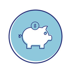 Savings related offset style vector illustration icon.