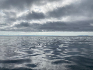 Fototapeta premium Ussuri Bay of Japanese sea before the rain. Russia, Vladivostok