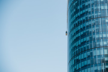 Obraz premium Window Washer at Work