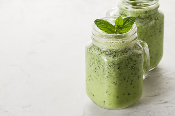 Green basil smoothie