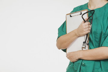 Nurse with checklist