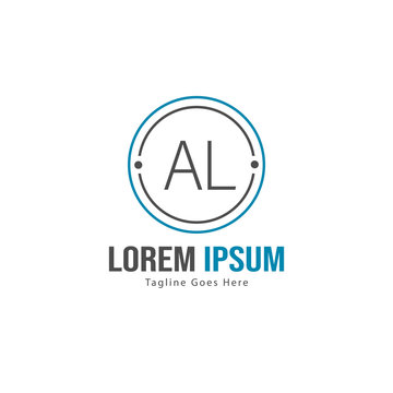 AL Letter Logo Design. Creative Modern AL Letters Icon Illustration