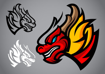 dragon, tattoo, animal, design, tribal, illustration, art, vector, symbol, abstract, isolated, drawing, fish, decoration, black, cartoon, white, phoenix, tiger, style, bird, cat, china, logo, head