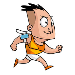Cartoon character running