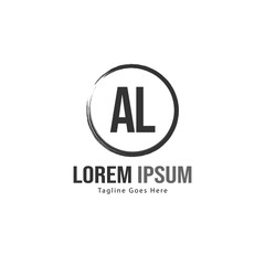 AL Letter Logo Design. Creative Modern AL Letters Icon Illustration