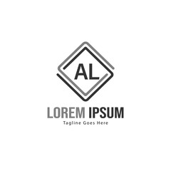 AL Letter Logo Design. Creative Modern AL Letters Icon Illustration