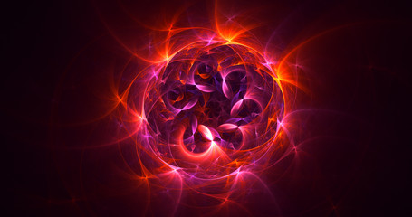 3D rendering abstract round light background