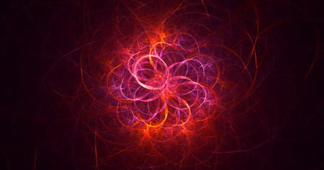 3D rendering abstract round light background