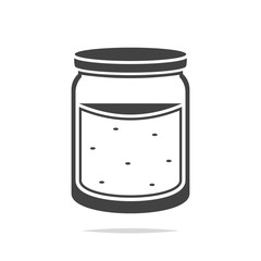 Jar of sugar icon vector isolated