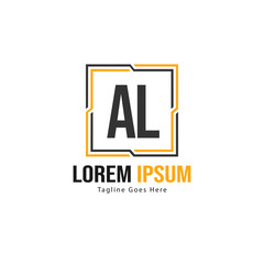 AL Letter Logo Design. Creative Modern AL Letters Icon Illustration