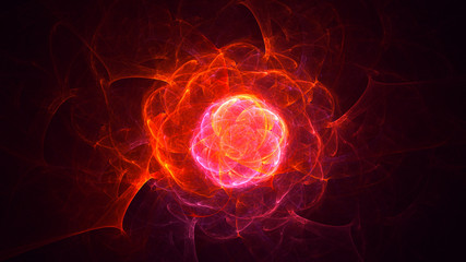 Obraz premium 3D rendering abstract round light background