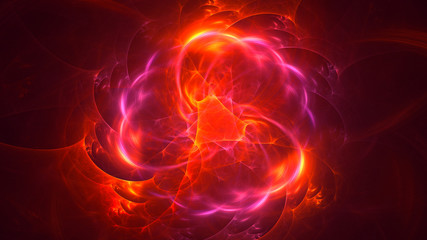 3D rendering abstract round light background