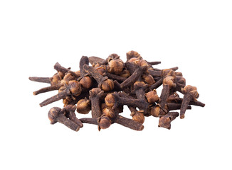 Dry cloves or spice isolated on white background