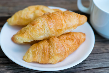 freshly baked croissants