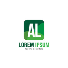 AL Letter Logo Design. Creative Modern AL Letters Icon Illustration