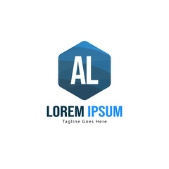 Fototapeta premium AL Letter Logo Design. Creative Modern AL Letters Icon Illustration