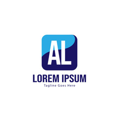 Fototapeta premium AL Letter Logo Design. Creative Modern AL Letters Icon Illustration
