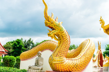 Naga Statue in Thai temple