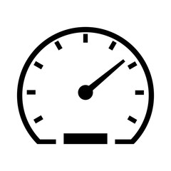Car speedometer black vector icon. filled flat sign for mobile concept and web design. Symbol, logo illustration