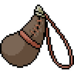 Fototapeta premium vector pixel art old bottle