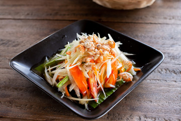  Northeastern Thai food made from Thai papaya, called 