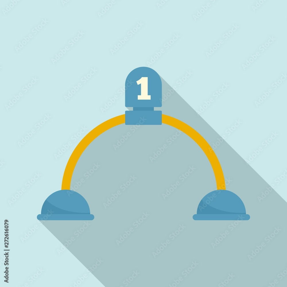 Poster Croquet gate icon. Flat illustration of croquet gate vector icon for web design