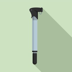 Bike tire pump icon. Flat illustration of bike tire pump vector icon for web design