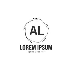 AL Letter Logo Design. Creative Modern AL Letters Icon Illustration