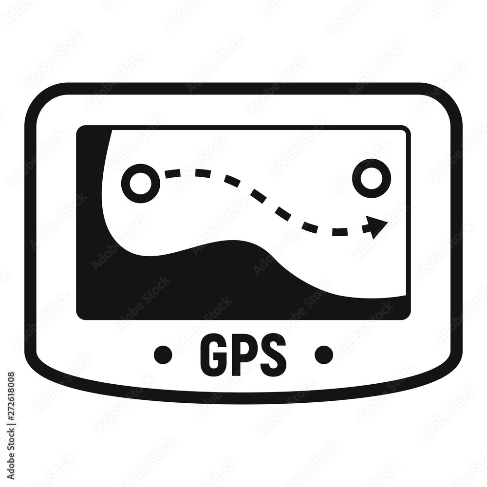 Aufkleber gps device icon. simple illustration of gps device vector icon for web design isolated on white back