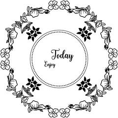 Vector illustration drawing flower frame with various ornate of flower frame