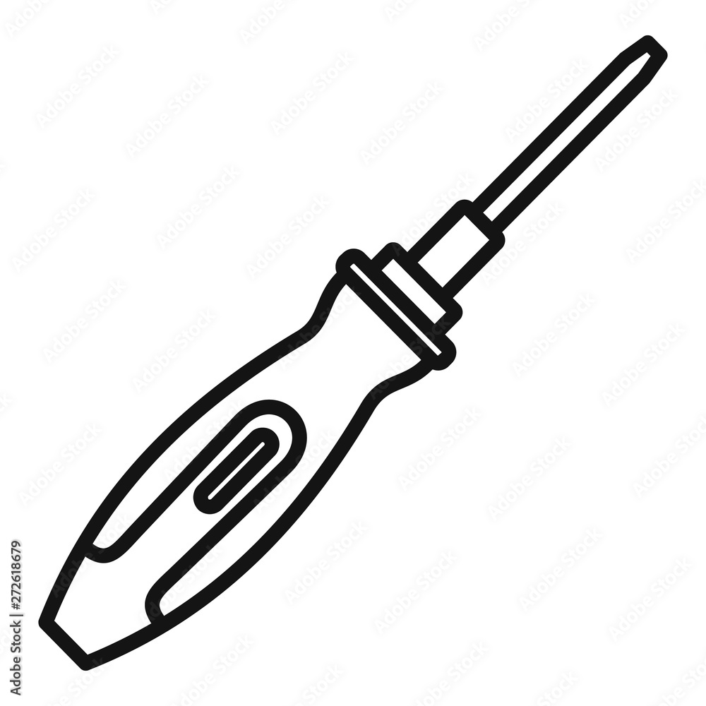 Aufkleber screwdriver icon. outline screwdriver vector icon for web design isolated on white background