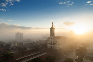 Amanhecer na cidade de Apucarana, Paraná, Brasil