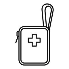 Bike first aid kit icon. Outline bike first aid kit vector icon for web design isolated on white background