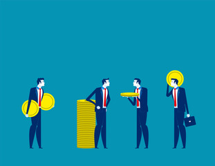 Business people and investment. Concept business vector illustration, Investor, Profit, Money & Currency