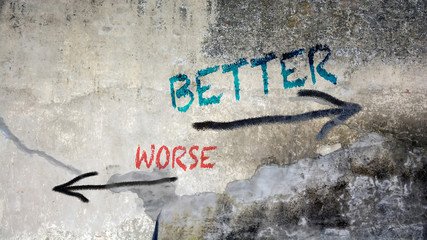 Wall Graffiti Better versus Worse