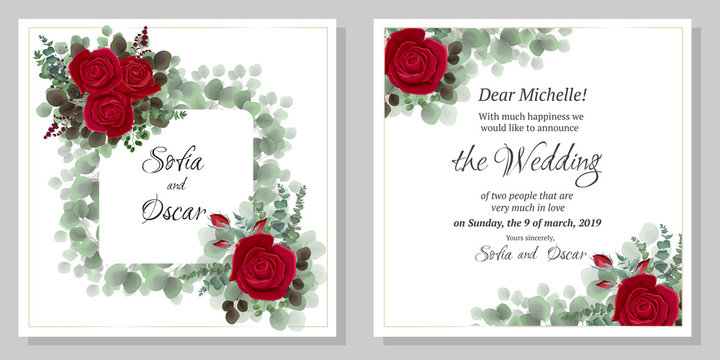 christmas card with holly and red berries